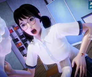 Manga andigg 女子高校生の秘話 PART 3, glasses , schoolgirl uniform 