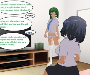english manga Autor Desconocido The Bimbo Curse.., dark skin , schoolgirl uniform  schoolgirl-uniform