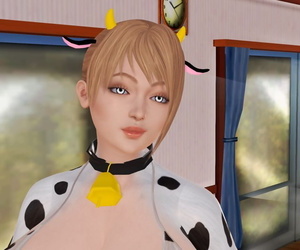 المانجا じゅりさん Turning into Cow.., collar , incest 