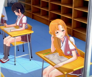 Manga młodszy ciemny wyrok 01: A nowy student.., asuna yuuki , kazuto kirigaya - kirito , netorare , cheating 